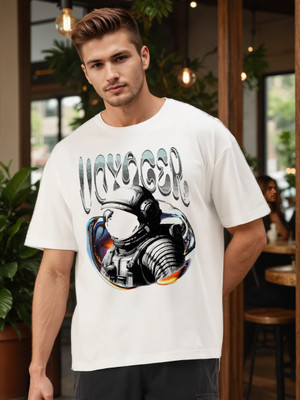 Bene Kleed Graphic Print Men Round Neck White T-Shirt