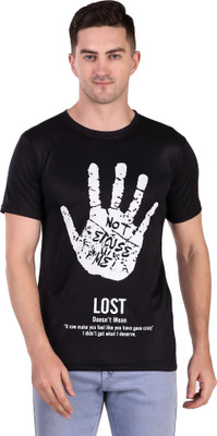 Toxic ADDICTION Printed Men Round Neck Black T-Shirt