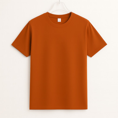 SONI BROS Solid Men Round Neck Red T-Shirt