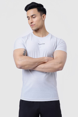 FuaarK Solid Men Round Neck Grey T-Shirt