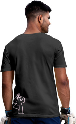 Fighterhero Printed Men Round Neck Black T-Shirt