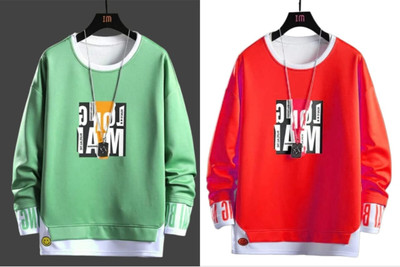 CHIZO Printed, Typography Men Round Neck Multicolor T-Shirt