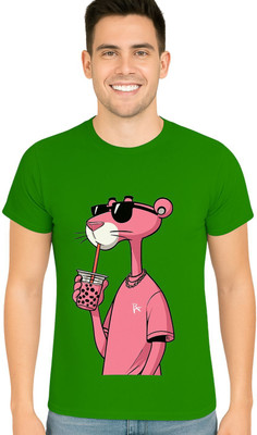 DGC Printed Men Round Neck Dark Green T-Shirt