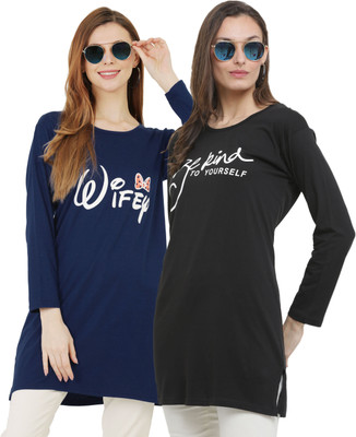 The Daspr Nation Printed Women Round Neck Multicolor T-Shirt