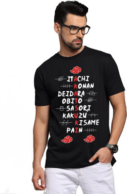 BROTEES Printed, Typography Men Round Neck Black T-Shirt