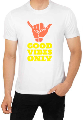 ManGOD Printed Men Round Neck White T-Shirt