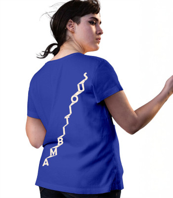 Fighterhero Printed Women Round Neck Blue T-Shirt