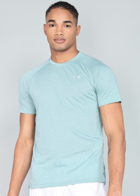 UNDER ARMOUR Self Design Men Crew Neck Green T-Shirt