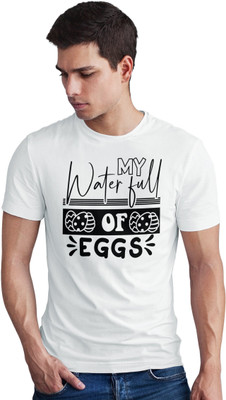 Seek Buy Love Printed Men Round Neck White T-Shirt