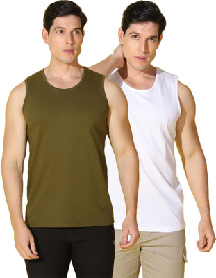 WOOSTRO Solid Men Scoop Neck Multicolor T-Shirt