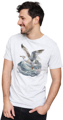 KRYONIX Solid, Printed Men Round Neck White T-Shirt