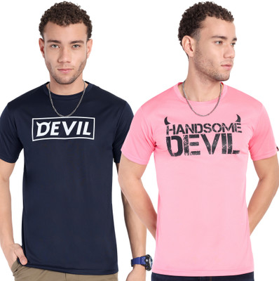 Go Devil Printed Men Round Neck Multicolor T-Shirt