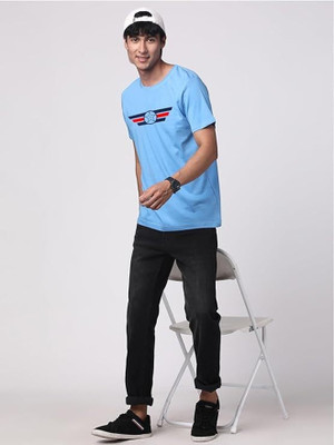ROYALTRADERS Printed Men Round Neck Multicolor T-Shirt