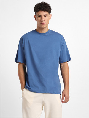 NOBERO Graphic Print Men Round Neck Blue T-Shirt