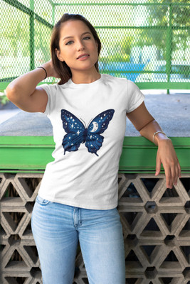 PD CLORI Graphic Print Women Round Neck Yellow T-Shirt
