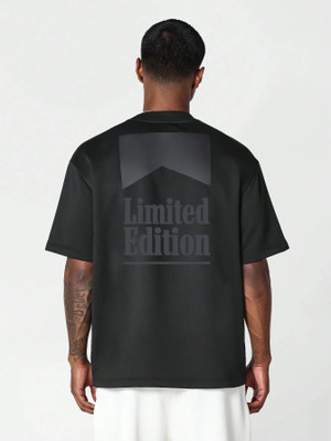Zatox Printed Men Round Neck Black T-Shirt