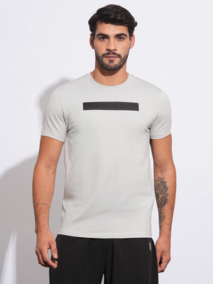 BEING HUMAN Graphic Print Men Round Neck Grey T-Shirt