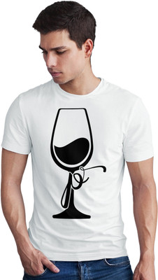 Seek Buy Love Printed Men Round Neck White T-Shirt