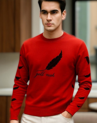 Boldrift Printed Men Round Neck Red T-Shirt
