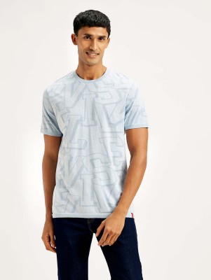 LEVI'S Printed Men Crew Neck Blue T-Shirt