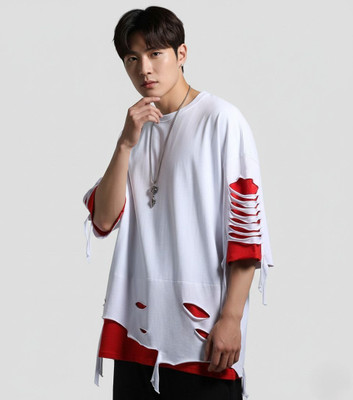 Ajworld Solid Men Round Neck White T-Shirt