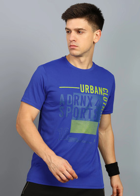Adrenex Printed Men Round Neck Multicolor T-Shirt