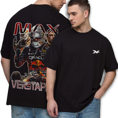 Callibr15 Printed Men Round Neck Black T-Shirt