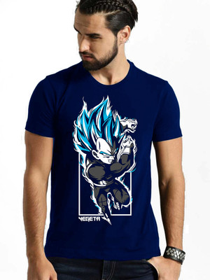 VIKCLIQUE Graphic Print Men Round Neck Blue T-Shirt