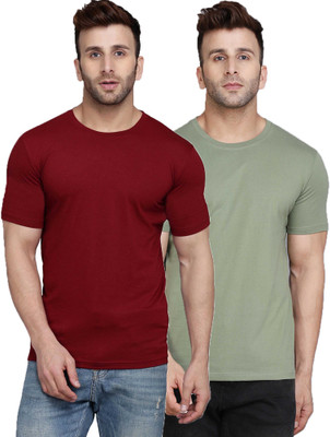 MINISTRY OF FRIENDS Solid Men Round Neck Multicolor T-Shirt