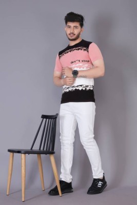 CONJEX Solid Men Round Neck Reversible Pink T-Shirt