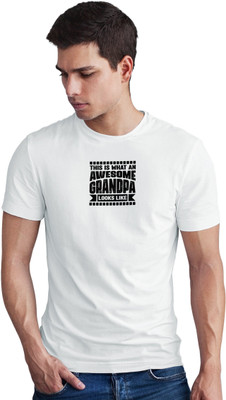 Seek Buy Love Printed Men Round Neck White T-Shirt