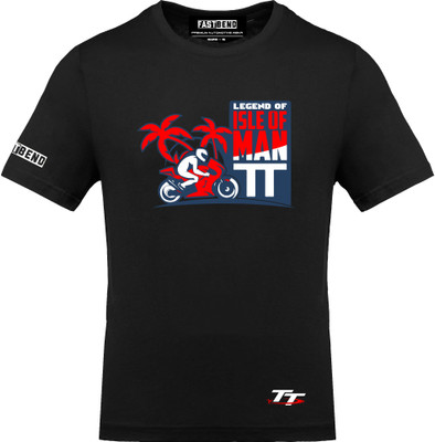 FastBend Graphic Print Men Round Neck Black T-Shirt