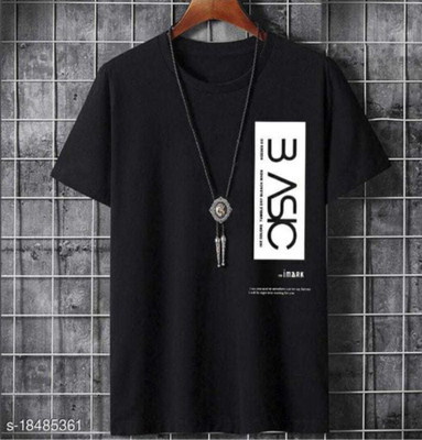 Ruggstar Printed Men Round Neck Black T-Shirt