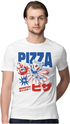 KRYONIX Printed Men Round Neck White T-Shirt