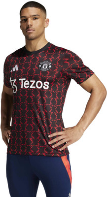 ADIDAS Graphic Print Men Crew Neck Black T-Shirt