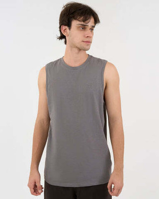 DCYPHR Solid Men Round Neck Grey T-Shirt