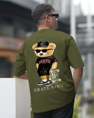 TEESHACK Graphic Print Men Round Neck Green T-Shirt