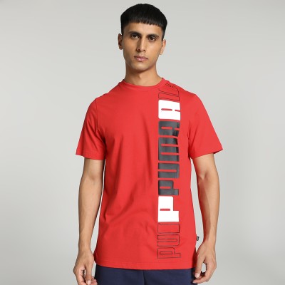 PUMA Printed Men Crew Neck Red T-Shirt