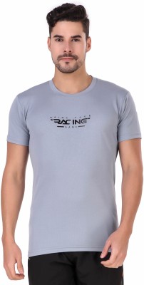 Speir sports Printed Men Round Neck Grey T-Shirt