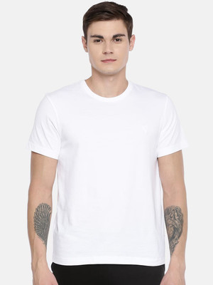 OrrganicChics Solid Men Round Neck White T-Shirt