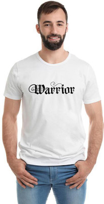 SmarTee Street Typography Men Round Neck White T-Shirt