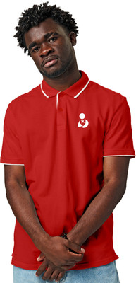 Fighterhero Printed Men Polo Neck Red T-Shirt