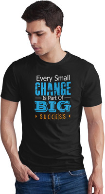 Seek Buy Love Printed Men Round Neck Black T-Shirt