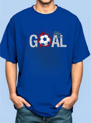 goodsign Printed Men Round Neck Blue T-Shirt