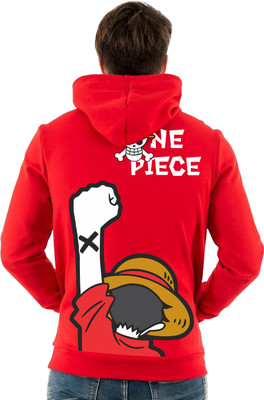 JOZMER Printed Men Hooded Neck Red T-Shirt
