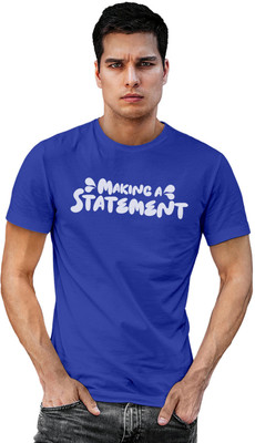 Fighterhero Printed Men Round Neck Blue T-Shirt