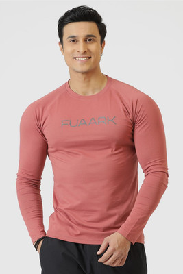 FuaarK Printed Men Round Neck Pink T-Shirt