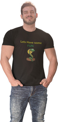 DOGAR ESSENTIALS Printed, Typography Men Round Neck Dark Green T-Shirt