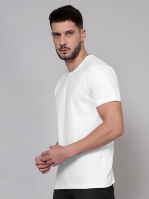 PSAJRCY Solid Men Polo Neck White T-Shirt
