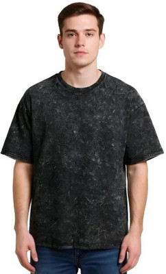 BEEFITS Printed Men Round Neck Black T-Shirt